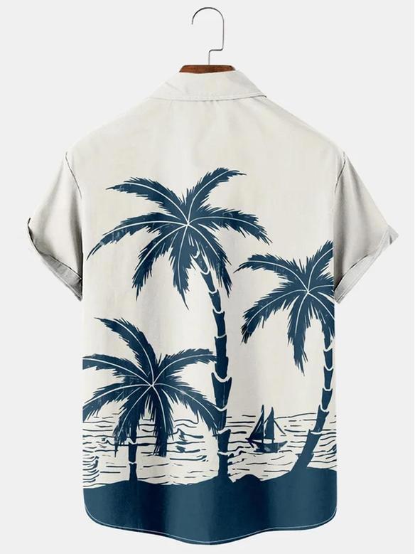 Coconut Tree Hawaiian Shirt, Summer Vibe Hawaii Shirt, Gift For Him