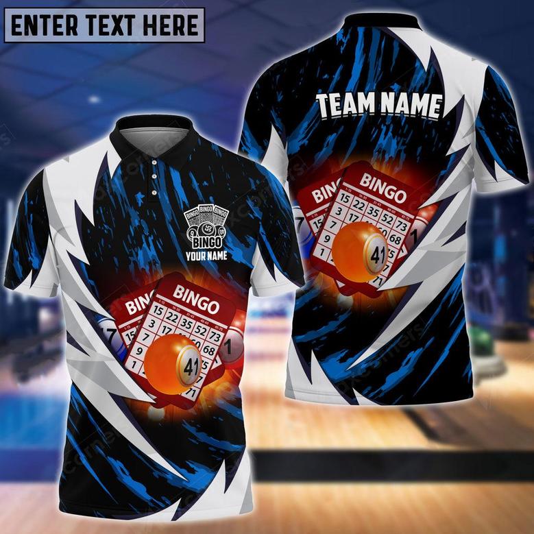Coolspod Bingo Fire Thunderstorm Multicolor Option Customized Name Polo Shirt, Personalized Shirt For Bowling Lovers