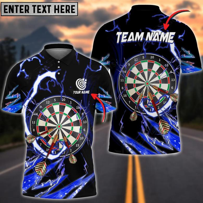 Coolspod Multilcolor Breath Of Thunder Darts Personalized Name, Team Name Polo Shirt