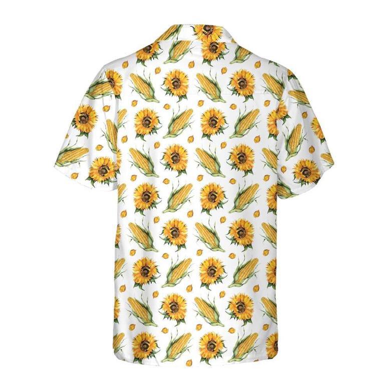 Corn And Sunflower All Over Printed Hawaiian Shirt, Farm Hawaiian Shirt, Farmer Hawaii