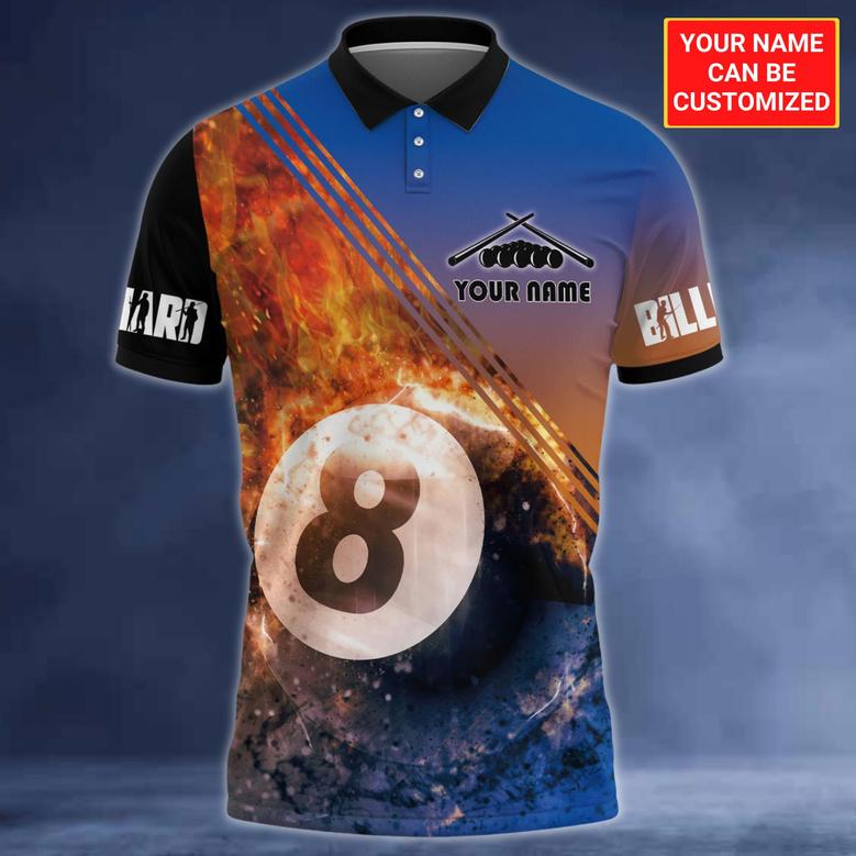 Custom Billiard Pool Shirt Men Women, Print Polo Shirt For Billiard Player, Billiard Team