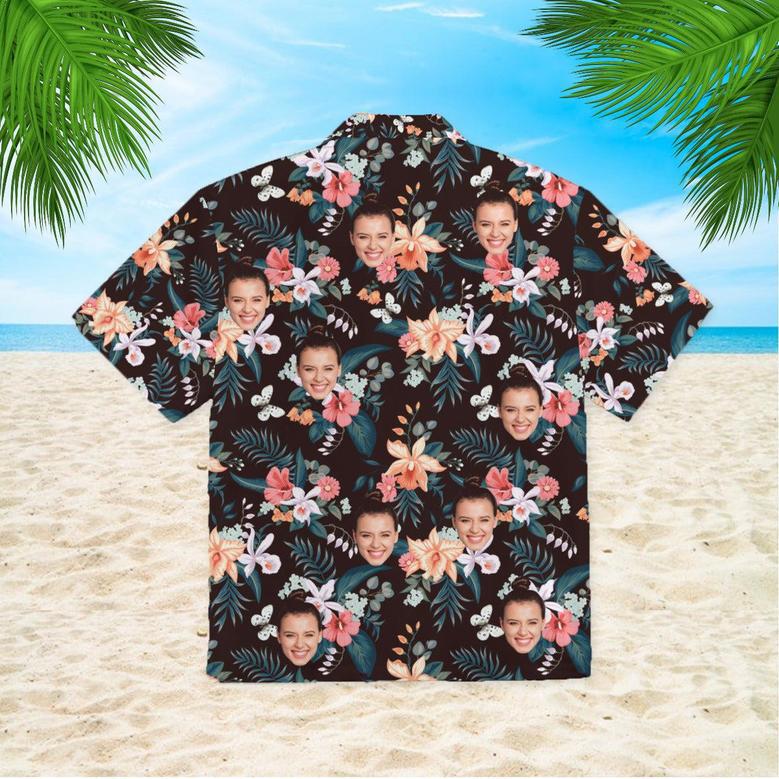 Custom Face Summer Floral Hawaiian Shirt - Funny Hawaii Shirt Personalized Face, Hawwaiian For Couples