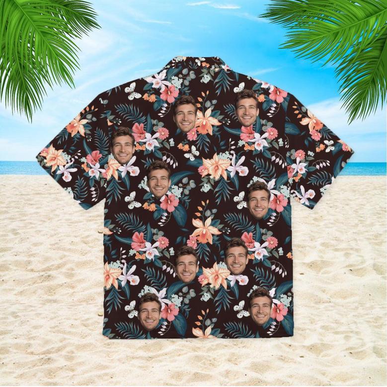 Custom Face Summer Floral Hawaiian Shirt - Funny Hawaii Shirt Personalized Face, Hawwaiian For Couples