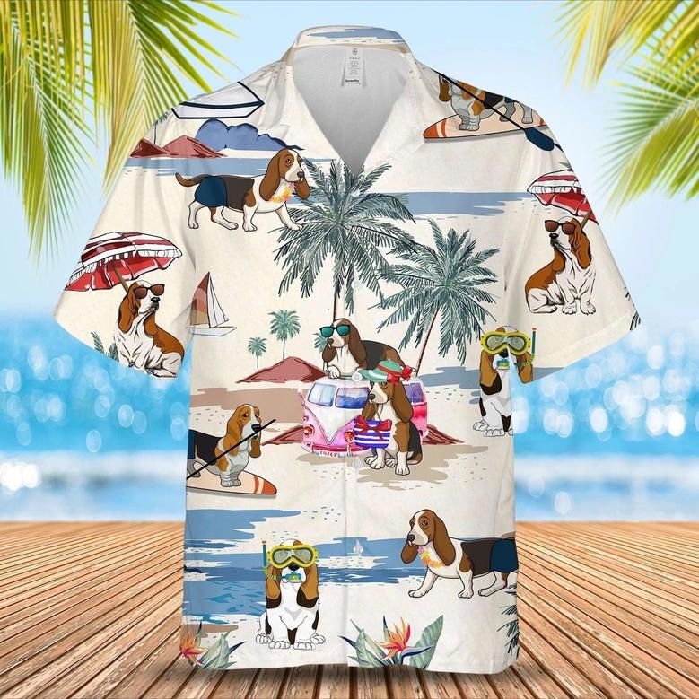 Dog Summer Beach Hawaiian Shirt, Full Print Hawaii Aloha Beach Shirt For Pet Lovers, Dog Hawaii Shirt