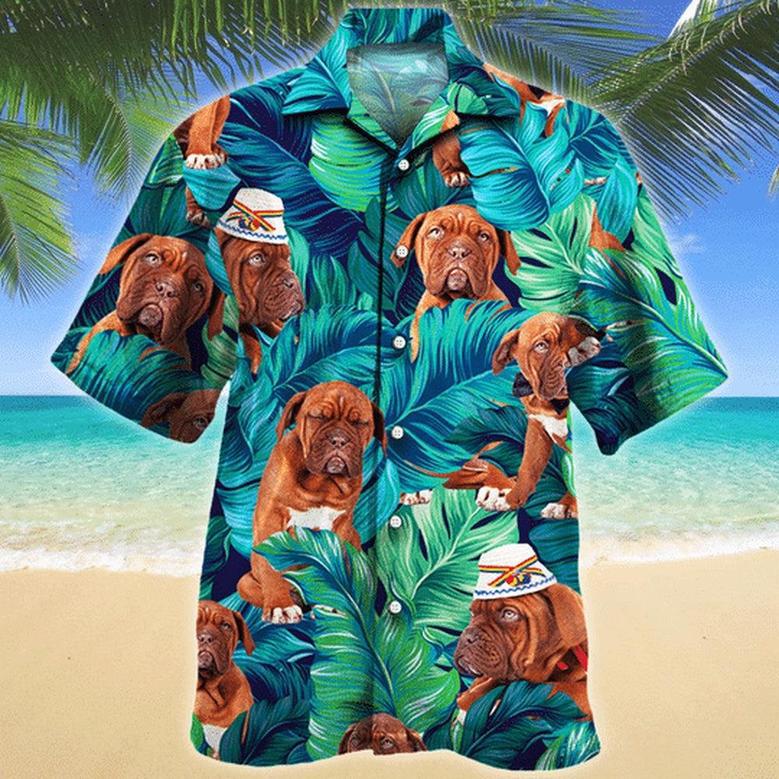 Dogue De Bordeaux Dog Lovers Hawaiian Style For Summer Hawaiian Shirt, Farm Hawaiian Shirt, Farmer Hawaii