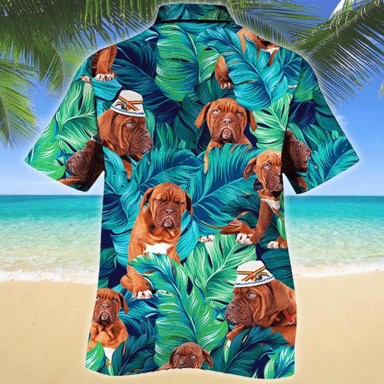 Dogue De Bordeaux Dog Lovers Hawaiian Style For Summer Hawaiian Shirt, Farm Hawaiian Shirt, Farmer Hawaii