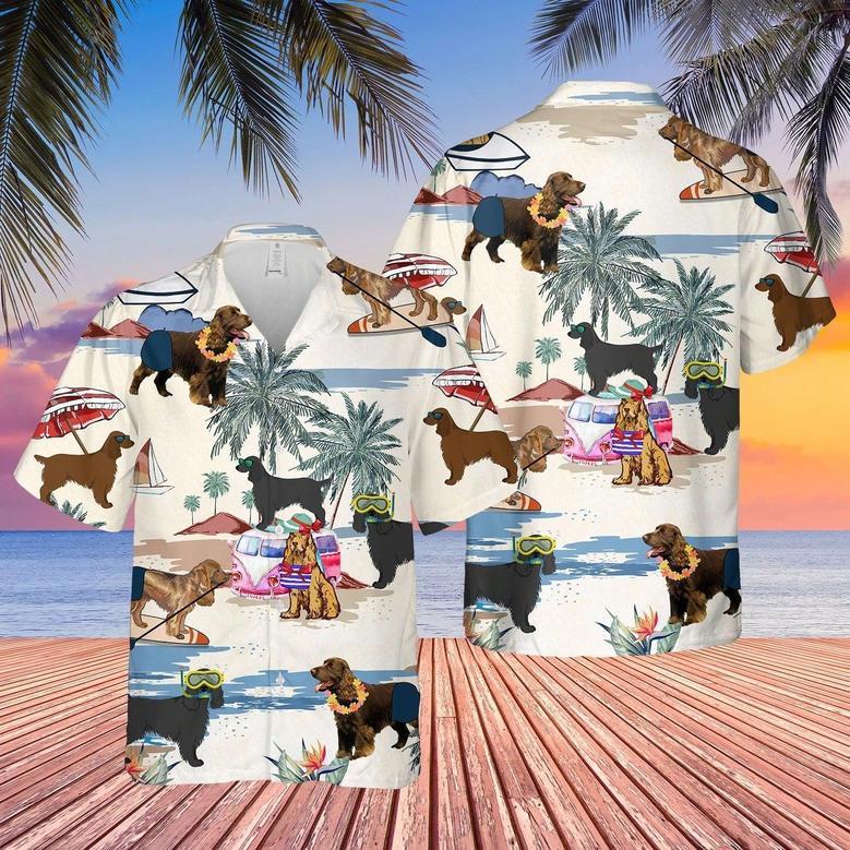 Field Spaniel Summer Beach Hawaiian Shirt, All Over Print Dog In Hawaii Aloha Shirt