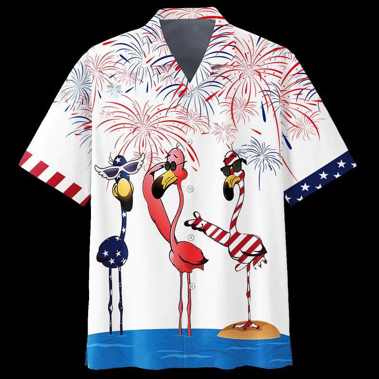 Flamingo Hawaiian Shirt - Independence Day Is Coming Gift, Funny Flamingo Hawaii Aloha Shirt Full Print For Adult