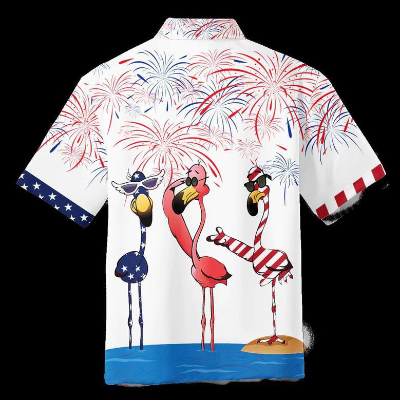 Flamingo Hawaiian Shirt - Independence Day Is Coming Gift, Funny Flamingo Hawaii Aloha Shirt Full Print For Adult