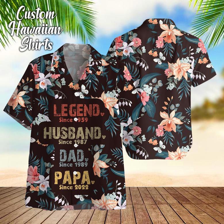 Floral Aloha Legend Husband Dad Papa Hawaiian Shirt