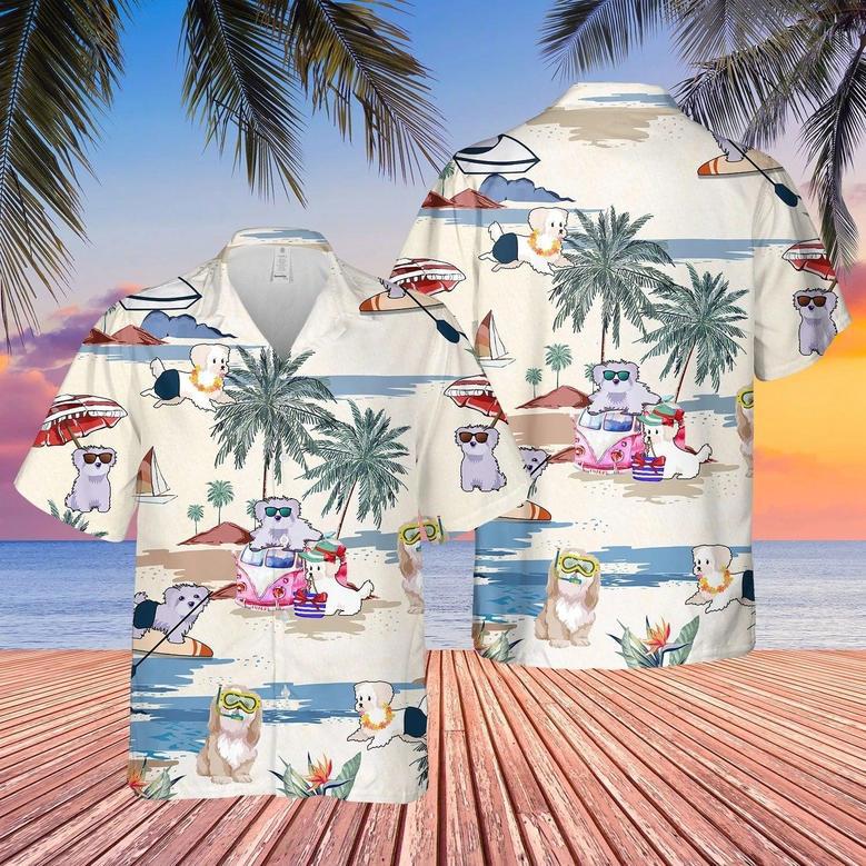 Full Printed Dog Summer Beach Hawaiian Shirt, Hawaii Aloha Shirt For Summer Travel, Gift To Dog Lovers, Dog Hawaii Shirt