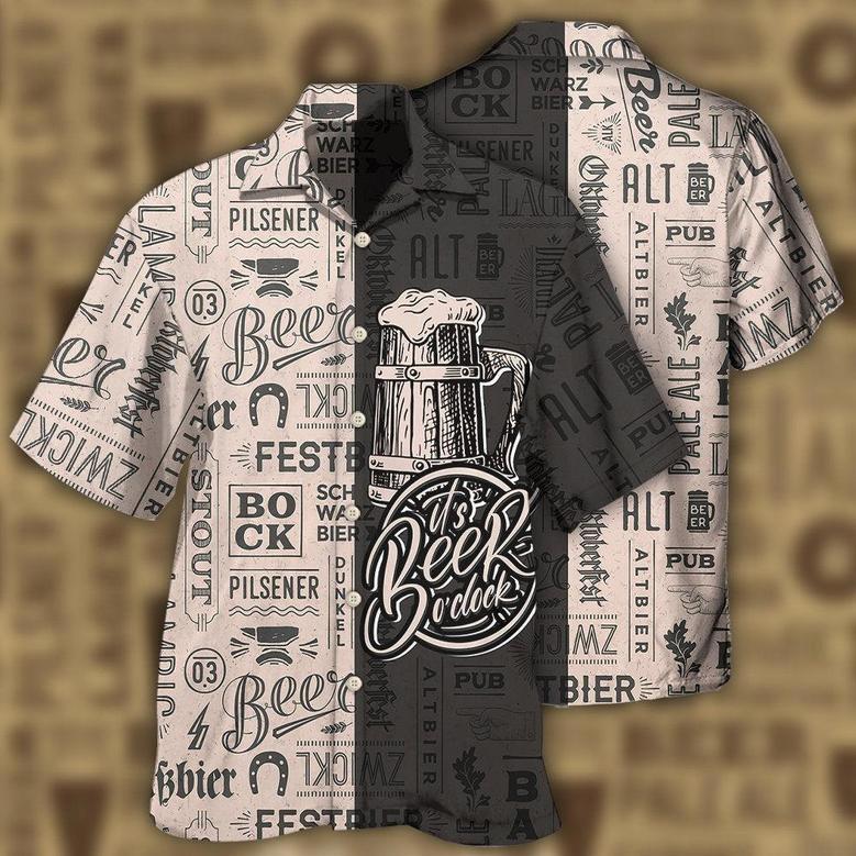 Funny Beer Hawaiian Shirt Men Women It Is Beer O'clock