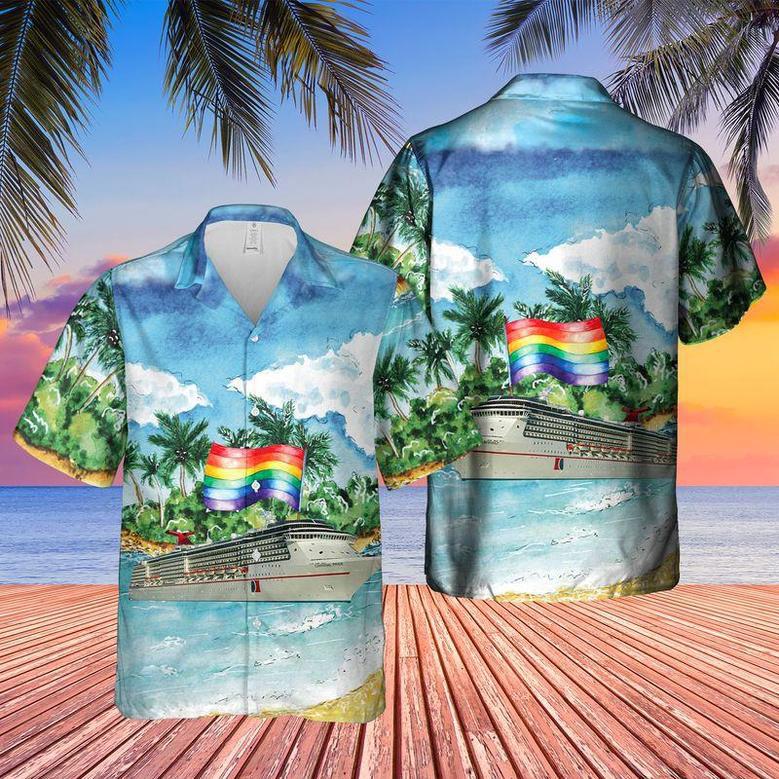 Funny Cruise Shirts, Cruise Happy Pride Month Hawaiian Shirt, Pride Hawaiian Shirt