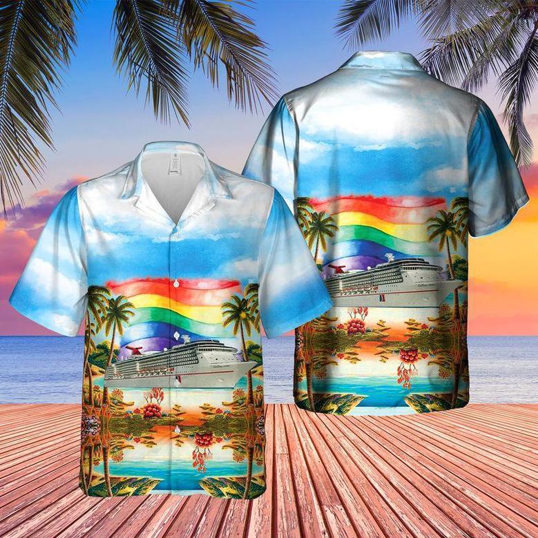 Funny Cruise Shirts, Cruise Happy Pride Month Hawaiian Shirt, Pride Hawaiian Shirt