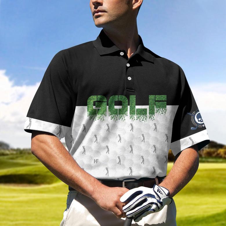 Funny Golfer Seamless Pattern Golf Polo Shirt, Golf Shirt For Men, Best Gift For Golfers Coolspod