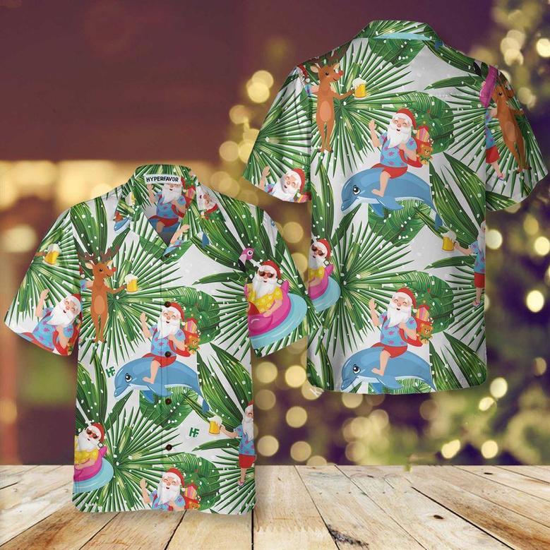 Funny Tropical Christmas Hawaiian Shirt, Xmas Hawaiian Shirts