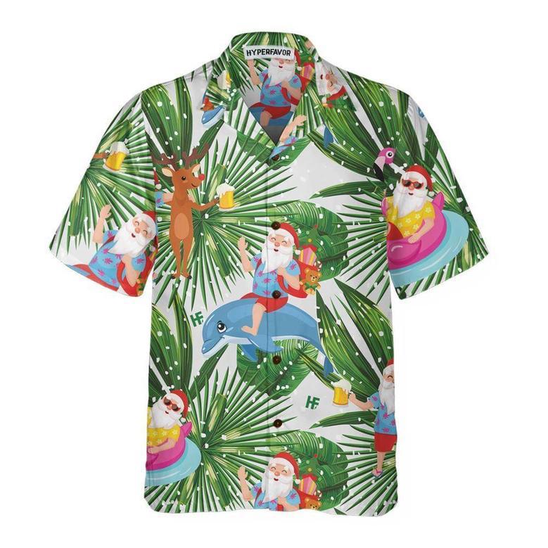 Funny Tropical Christmas Hawaiian Shirt, Xmas Hawaiian Shirts