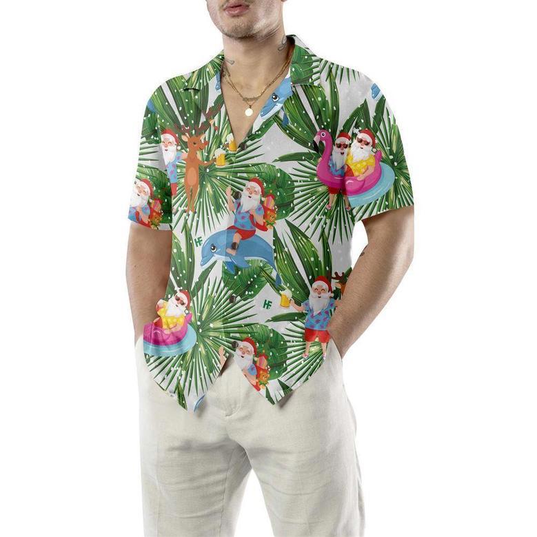 Funny Tropical Christmas Hawaiian Shirt, Xmas Hawaiian Shirts