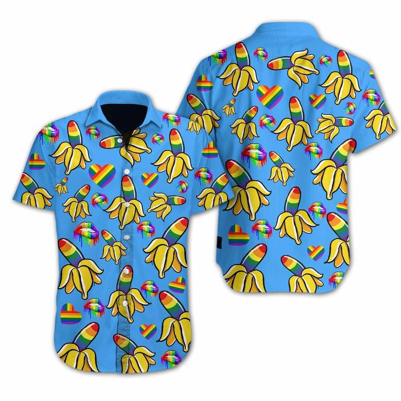 Gay Pride Gift Hawaiian Shirt, Banana Design Hawaiian Shirt