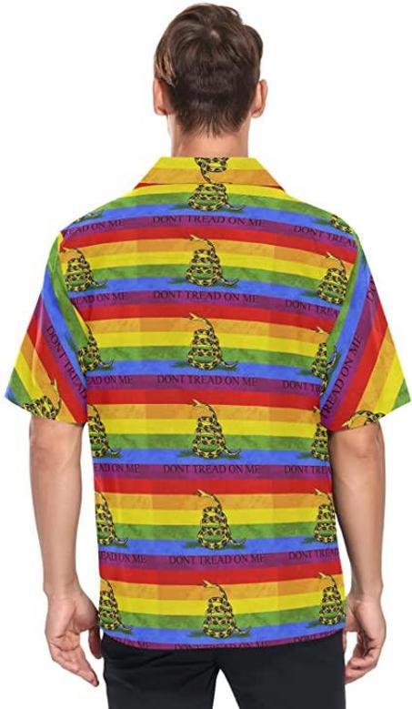 Gay Pride Hawaiian Shirt, Don't Treat On Me, Hawaiian Shirts Gay, Hawaii Shirts For Women