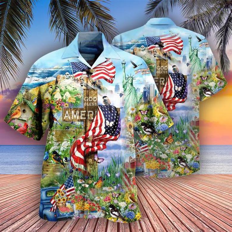 God Bless American Hawaiian Aloha Shirts