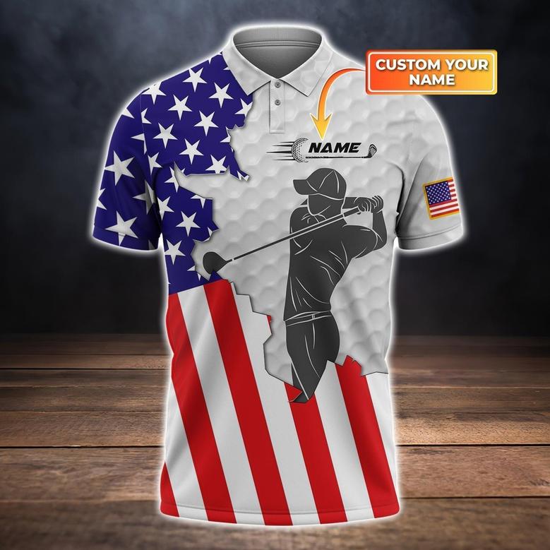 Golf Love Polo Shirt Full Printed Golf Polo Shirt With Customized Name Golf Outfit For Men And Women