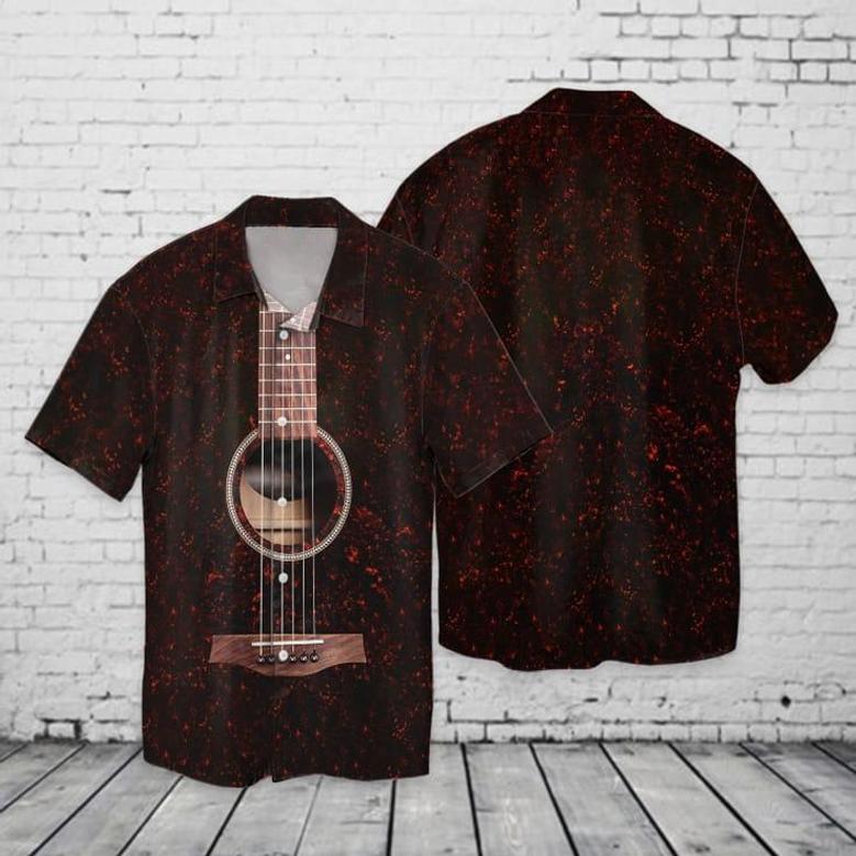 Guitar Color Art Hawaiian Shirt, Colorfull Guitar Hawaiian Shirt For Men And Women, Guitar Lover Hawaiian Shirts