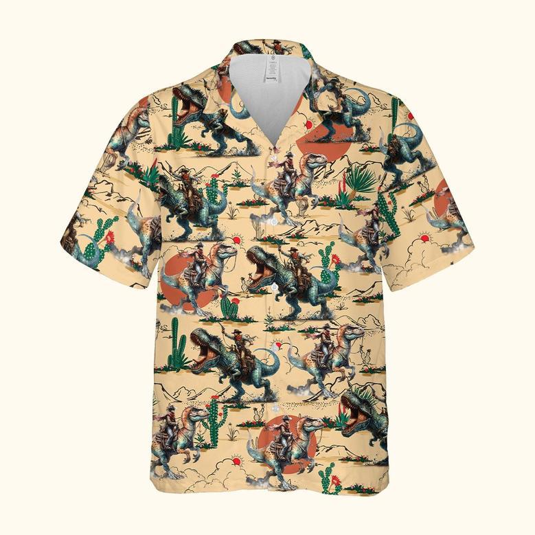 Hawaiian Aloha Shirts Cowboys And Dinosaur