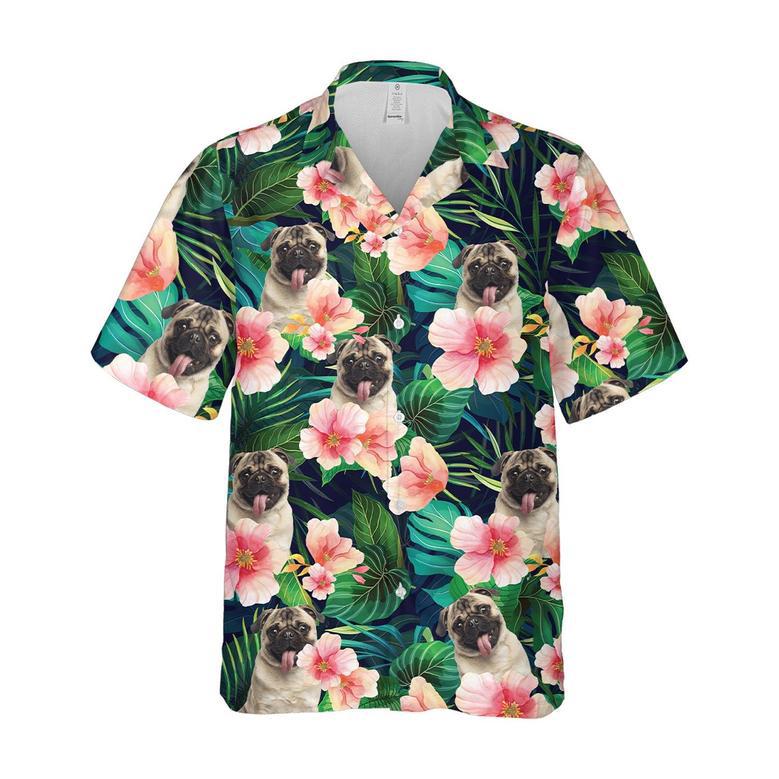 Hawaiian Aloha Shirts Custom Pet Photo Flowers Summer Vibe