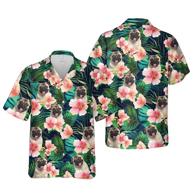 Hawaiian Aloha Shirts Custom Pet Photo Flowers Summer Vibe