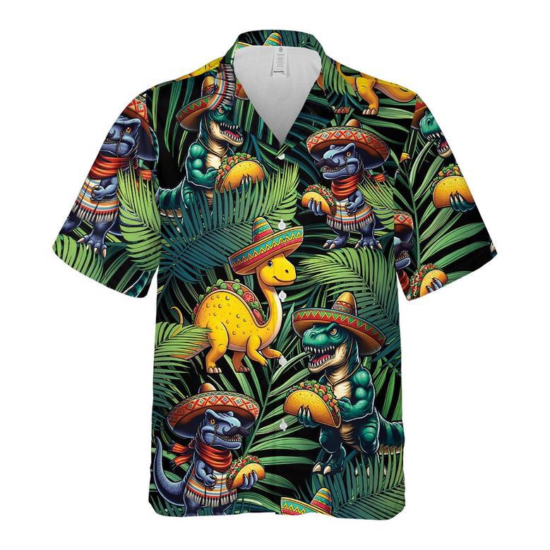 Hawaiian Aloha Shirts Funny Tacos Dinosaurs