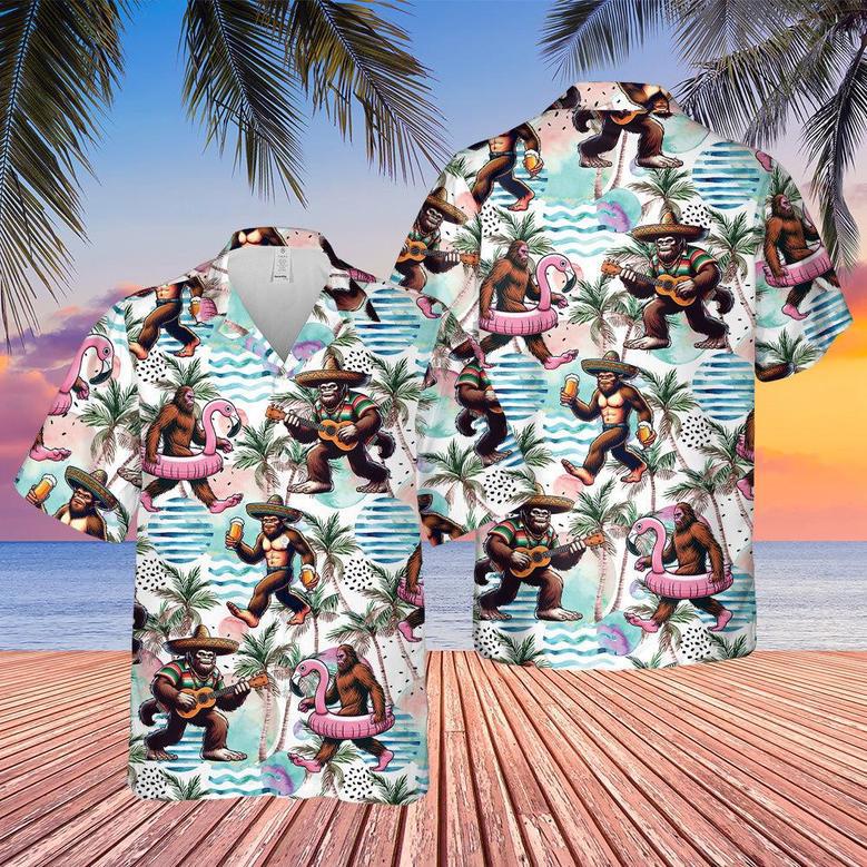 Hawaiian Aloha Shirts Hawaii Gorilla Guitar Summber Vibes