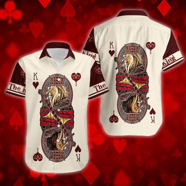 Hawaiian Aloha Shirts King Poker Heart