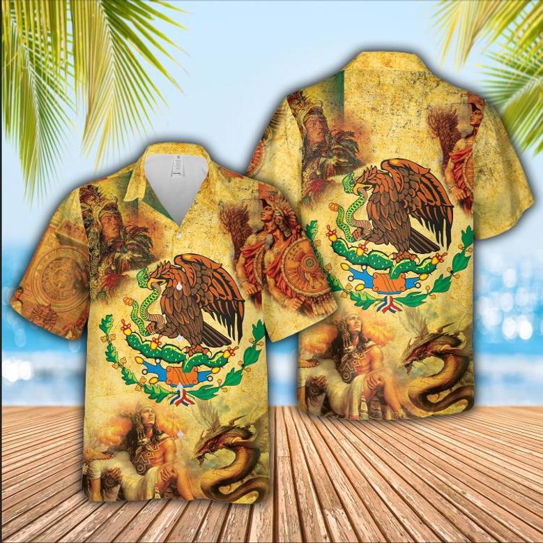 Hawaiian Aloha Shirts Mexico Aztec Vintage