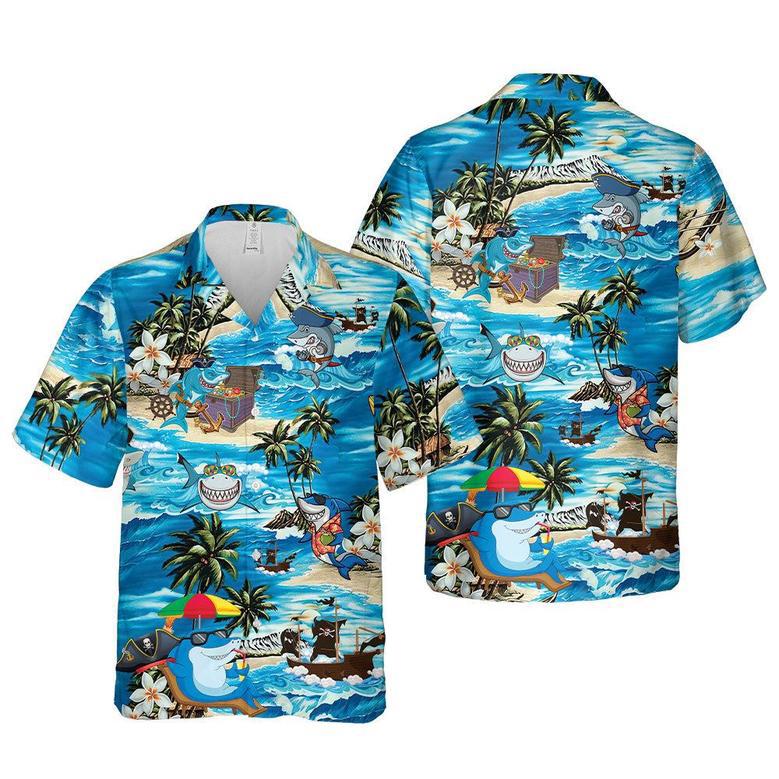 Hawaiian Aloha Shirts Pirate Sharks