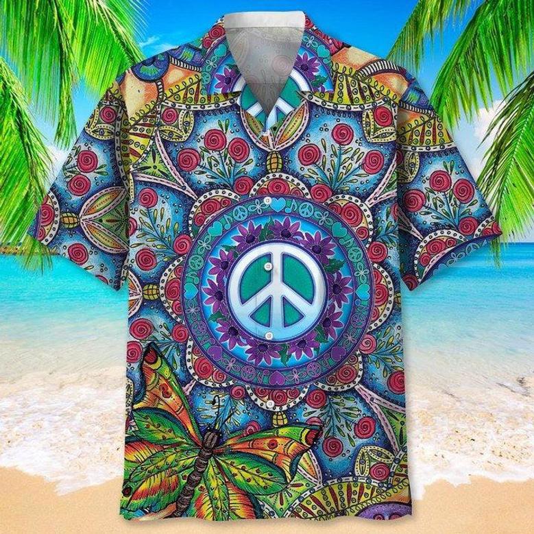 Hippie Bohemian Hawaii Shirt, All Over Print Hawaiian Hippie Shirt, Hippie Gifts For Him, Her, Hawaiian Hippie