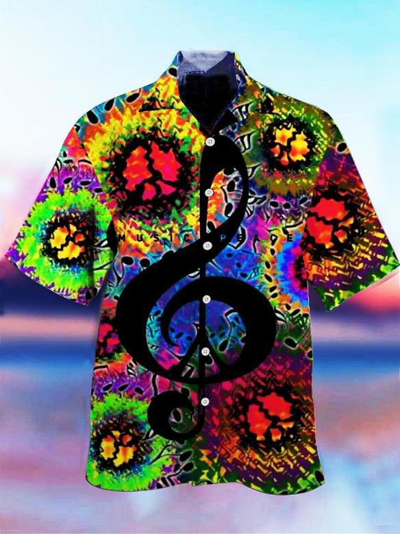 Hippie Music Hawaiian Shirt, Hippie Hawaiian Shirt, Aloha Hawaii Shirt, Beach Shirt