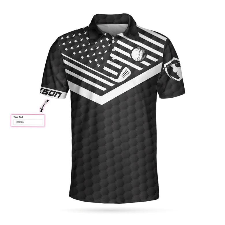 I'm A Golf Pro Custom Polo Shirt, Personalized American Flag Golf Shirt For Men, Cool Gift For Golfers Coolspod