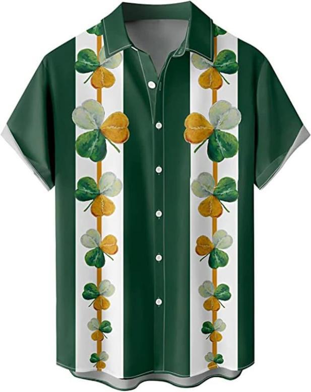 Irish Hawaii Shirt, Patrick Hawaii Shirt Saint Patrick's Day Shirt, Summer Hawaiian Shirt, Lucky Green Shirt