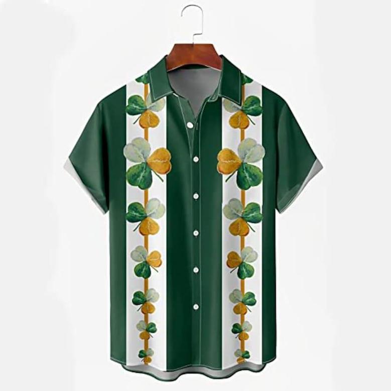 Irish Hawaii Shirt, Patrick Hawaii Shirt Saint Patrick's Day Shirt, Summer Hawaiian Shirt, Lucky Green Shirt