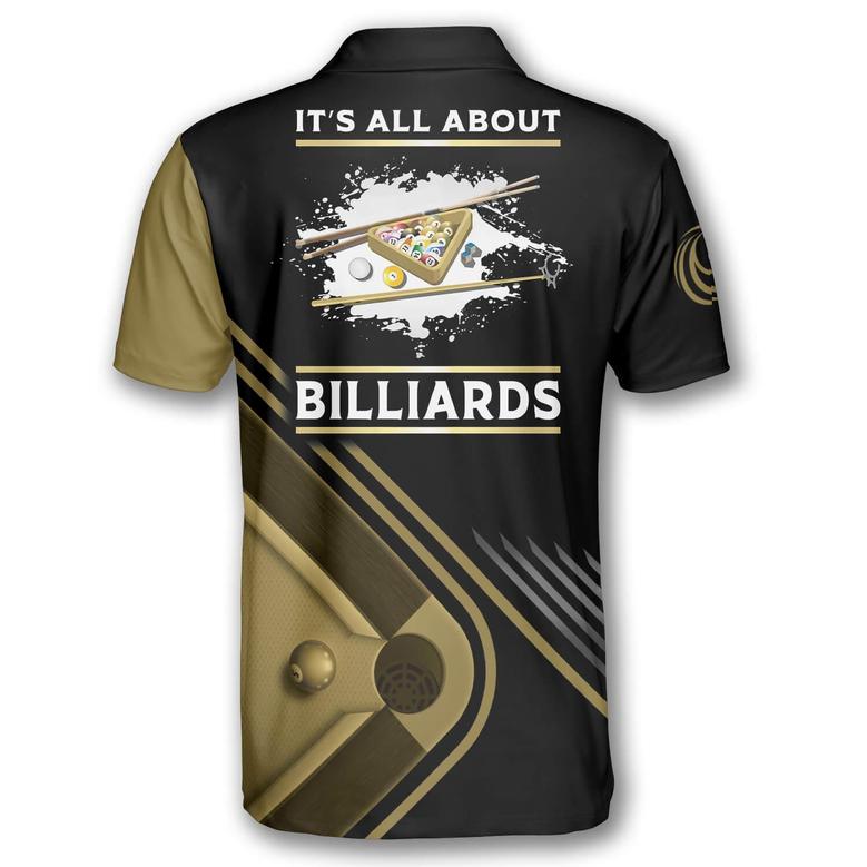 It’S All About Billiards Billiard Shirts For Men Billiard Polo Shirt, Custom Name Billiard Shirt
