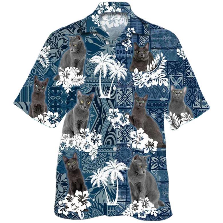 Korat Hawaiian Shirt, Cool Aloha Beach Shirt For Summer Day, Cat Hawaiian Shirts For Man And Woman