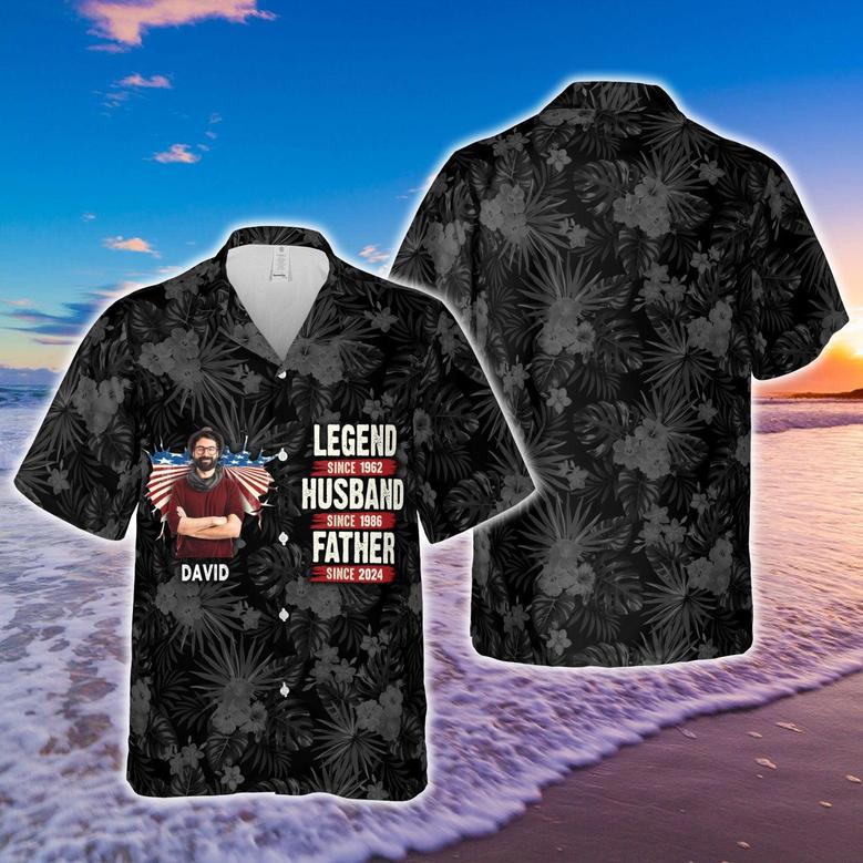 Legend Husband Father Personalized Hawaiian Aloha Shirts - Gift For Father's Day