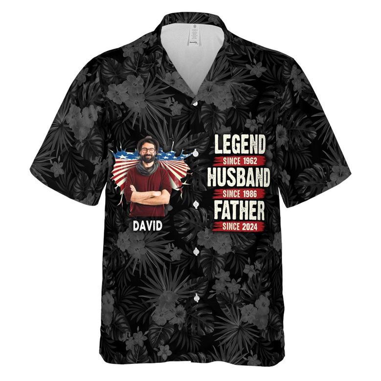 Legend Husband Father Personalized Hawaiian Aloha Shirts - Gift For Father's Day