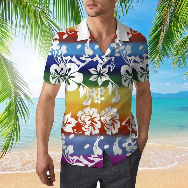 Lgbt Pride Hawaiian Shirts For Gaymer And Lesbian Couple, Pride Hawaiian Gifts, Pineapple Pride Hawaiian Shirt For Lgbtq