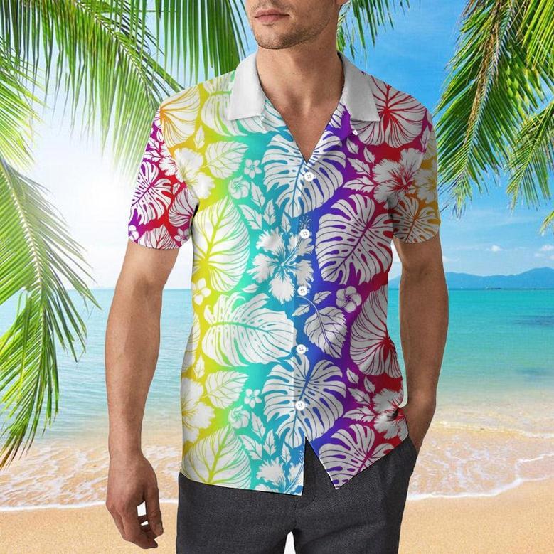 Lgbt Pride Hawaiian Shirts For Gaymer And Lesbian Couple, Pride Hawaiian Gifts, Pineapple Pride Hawaiian Shirt For Lgbtq