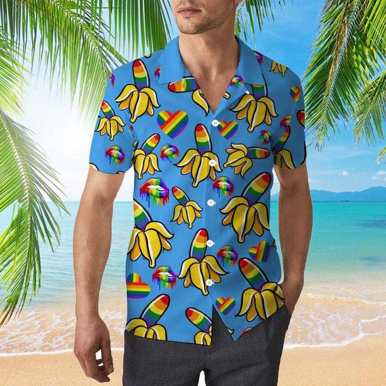 Lgbt Pride Hawaiian Shirts For Gaymer And Lesbian Couple, Pride Hawaiian Gifts, Pineapple Pride Hawaiian Shirt For Lgbtq