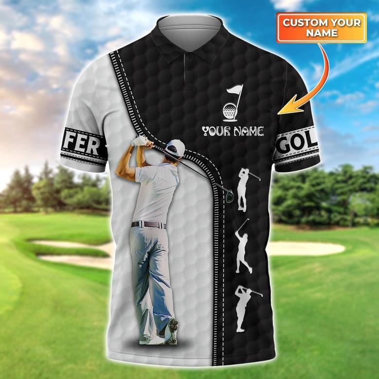 Love Golf Personalized Name Polo Shirt Golfing Outfit For Men And Women
