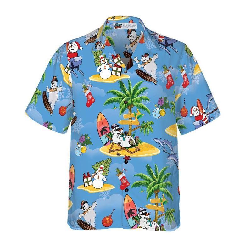 Merry Christmas Santa Claus Funny Hawaii Shirt, Xmas Hawaiian Shirts