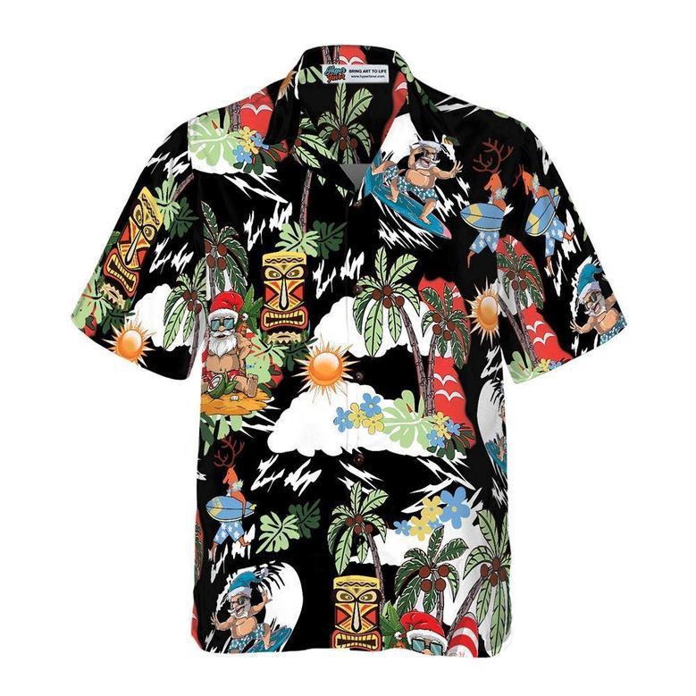 Merry Christmas Santa Claus Hawaii Shirt, Xmas Hawaiian Shirts